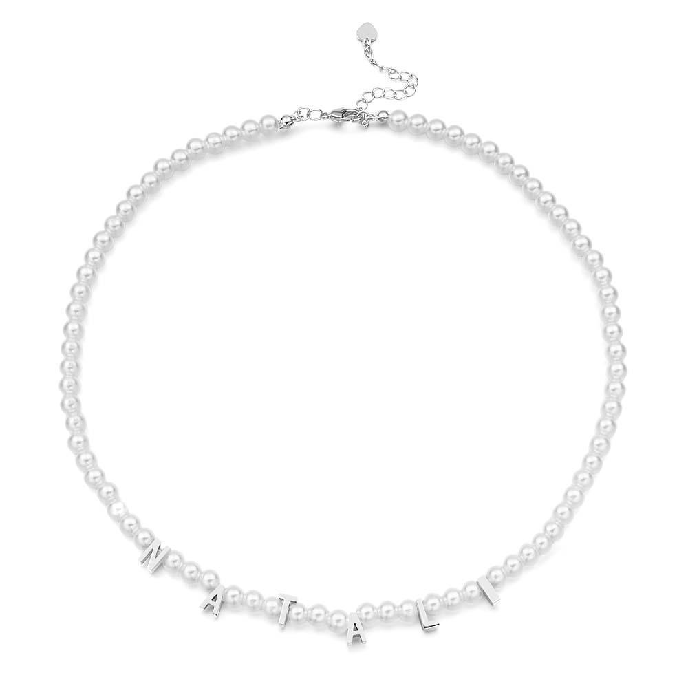 Personalisierte Perlenkette, Individuelle Namenskette, Geschenk Für Sie - ihrenamenskettede