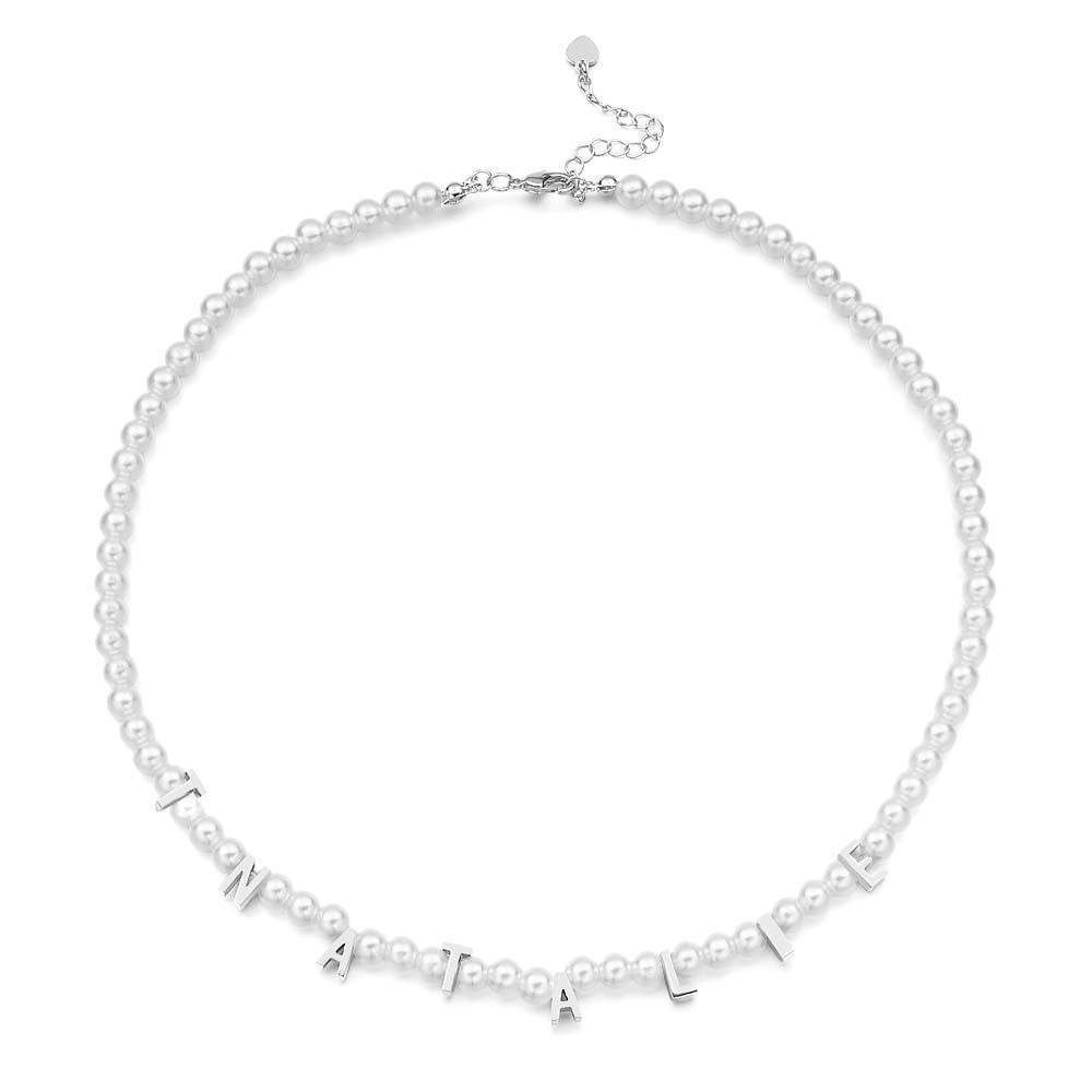 Personalisierte Perlenkette, Individuelle Namenskette, Geschenk Für Sie - ihrenamenskettede