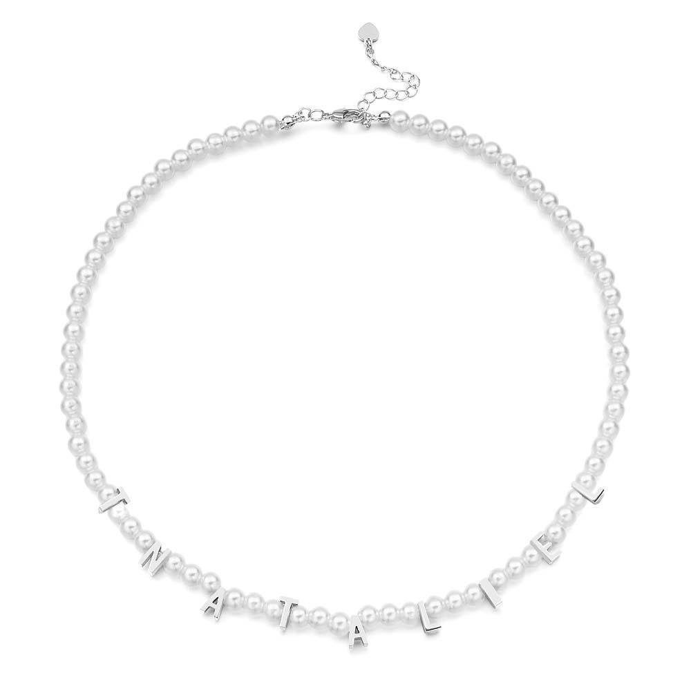 Personalisierte Perlenkette, Individuelle Namenskette, Geschenk Für Sie - ihrenamenskettede