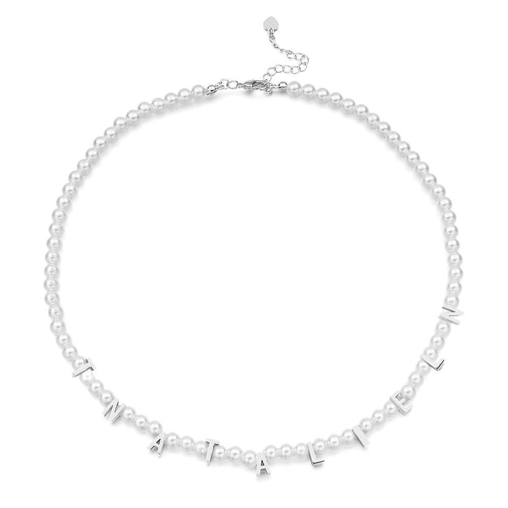 Personalisierte Perlenkette, Individuelle Namenskette, Geschenk Für Sie - ihrenamenskettede