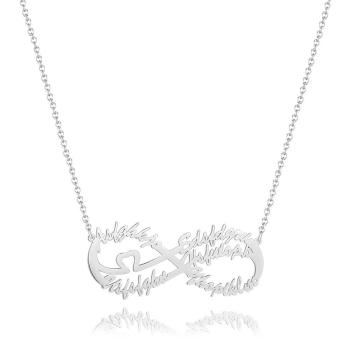 Namenshalskette Mit Herz Geschenk-Halskette Zierliche Namenshalskette Fünf Namen