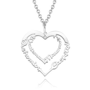 Benutzerdefinierte Geburtsstein Name Halskette, Keepsake Geschenk Platin Plattiert