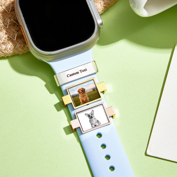 Personalisierter Uhrenanhänger, Personalisierter Foto-smartwatch-anhänger, Personalisierter Bild-uhrenarmband-anhänger, Graviertes Smartwatch-accessoire - namenecklacede