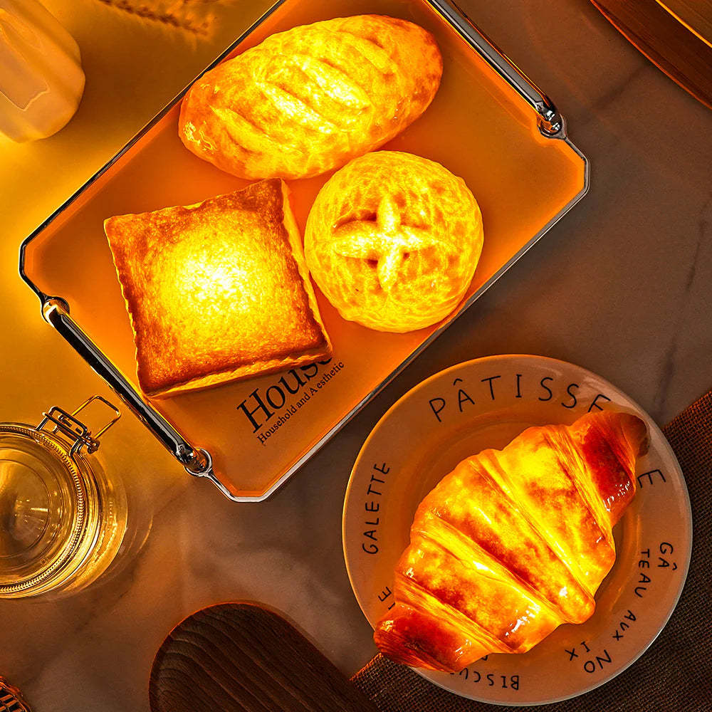 Croissant-brot-lampe, Batteriebetrieben, Led-licht, Geschenke Für Ein Neues Zuhause, Einweihungsgeschenke - ihrenamenskettede