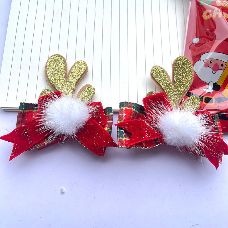 Weihnachtliche Rentiergeweih-haarspangen, Bezaubernde Weihnachts-haarspangen Mit Hirschohren, Festliche Haaraccessoires (2 Für 1!) - namenecklacede