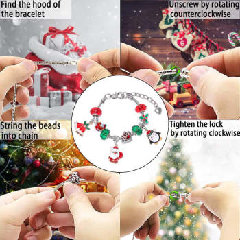 Weihnachts-countdown-kalender-charm, Adventskalender, 24 Countdown-überraschung, Blindbox, Diy-charms, Kinder-armband-set, Weihnachtsgeschenke - ihrenamenskettede