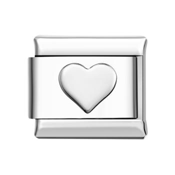 Italienischer Charm Mit Graviertem Herz Für Italienische Charm-armbänder Composable Link - ihrenamenskettede