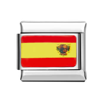 Flagge-spanien Italienischer Charm Für Italienische Charm-armbänder Composable Link - ihrenamenskettede