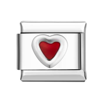 Liebesherz – Roter Italienischer Charm Für Italienische Charm-armbänder Composable Link - ihrenamenskettede