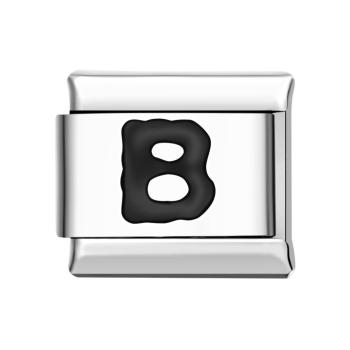 Buchstabe A – Schwarzer Italienischer Charm Für Italienische Charm-armbänder Composable Link - ihrenamenskettede