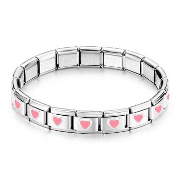 Rosa Love Vintage Italienisches Charm-armband - ihrenamenskettede