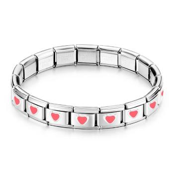 Magenta Love Vintage Italienisches Charm-armband - ihrenamenskettede