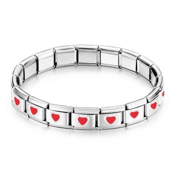 Rotes Love Vintage Italienisches Charm-armband - ihrenamenskettede