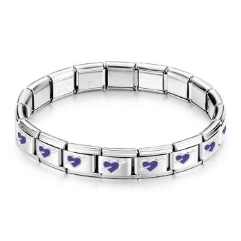 Liebe Auf Den Ersten Blick Lila Vintage Italienisches Charm-armband - ihrenamenskettede