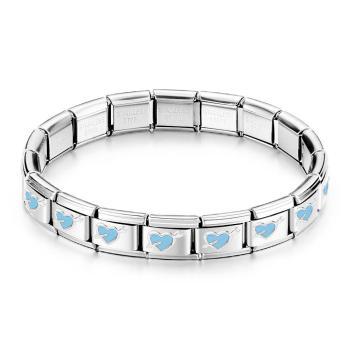 Liebe Auf Den Ersten Blick Hellblaues Italienisches Vintage-charm-armband - ihrenamenskettede