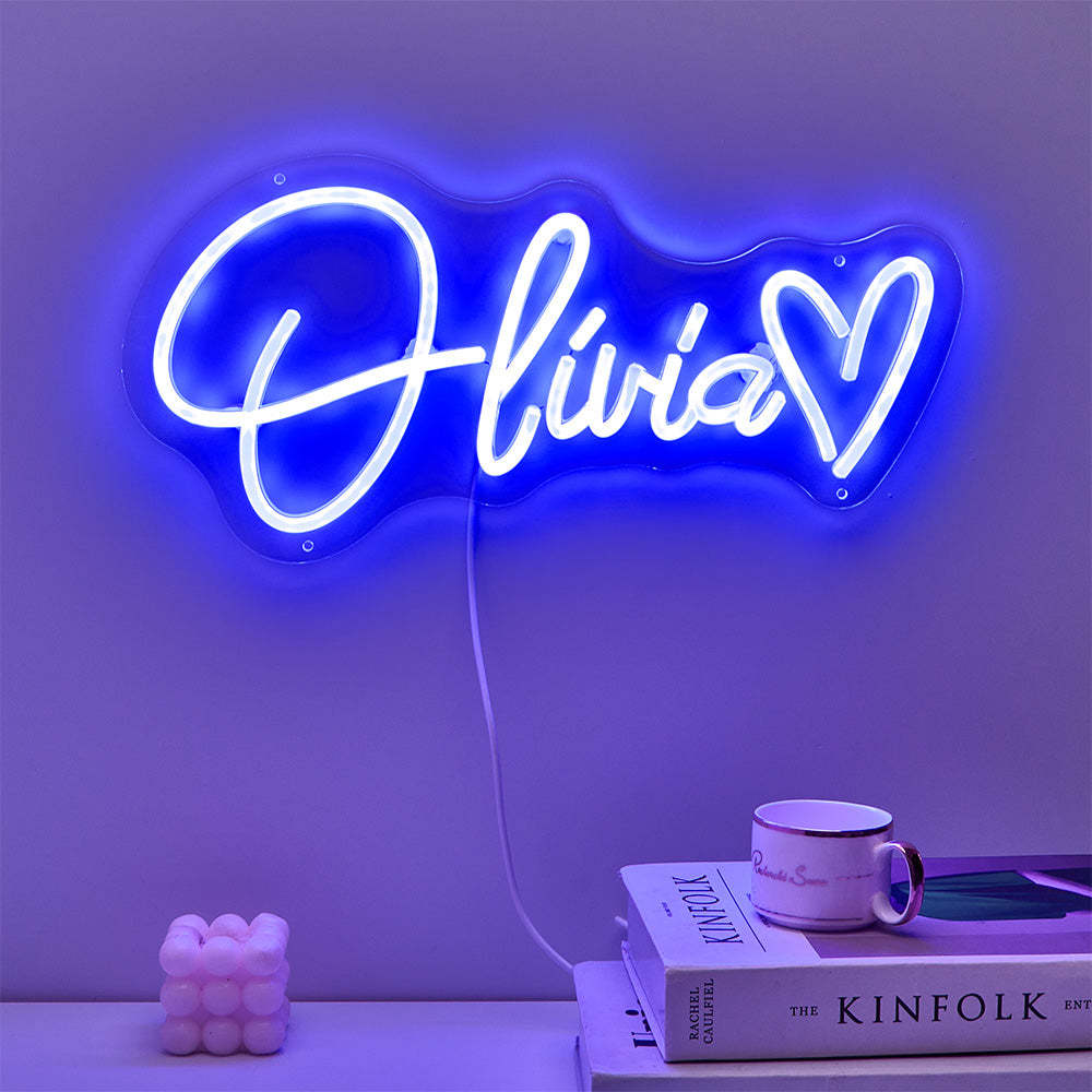 Benutzerdefinierte Neonlampe, Personalisierter Name, Neonschild, Verstellbare Lampe, Kreatives Dekor Für Schlafzimmer - ihrenamenskettede
