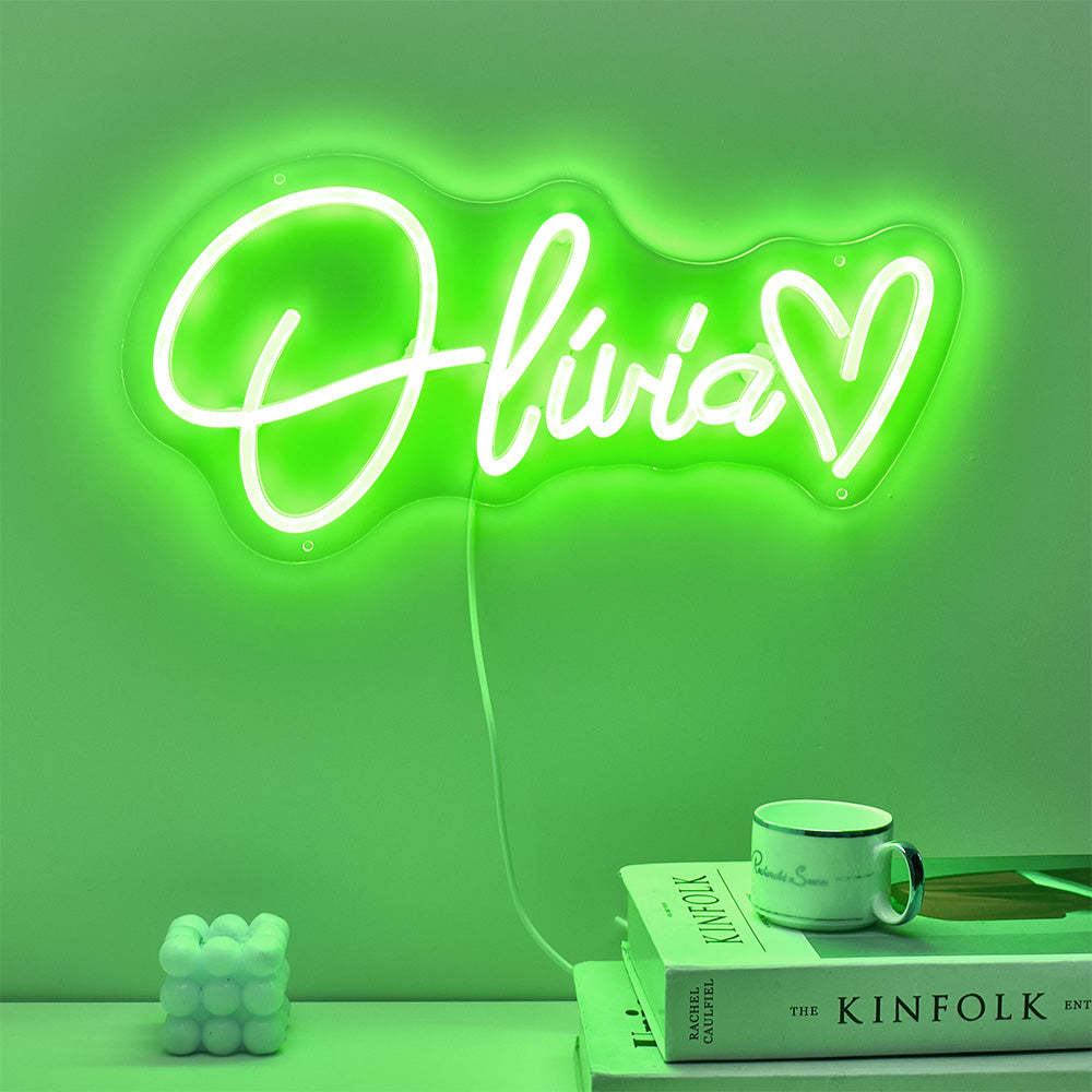 Benutzerdefinierte Neonlampe, Personalisierter Name, Neonschild, Verstellbare Lampe, Kreatives Dekor Für Schlafzimmer - ihrenamenskettede