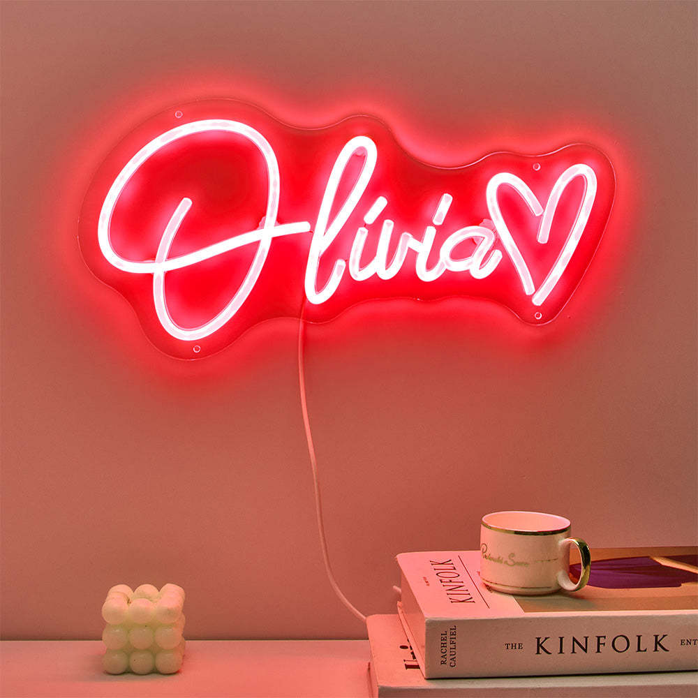 Benutzerdefinierte Neonlampe, Personalisierter Name, Neonschild, Verstellbare Lampe, Kreatives Dekor Für Schlafzimmer - ihrenamenskettede