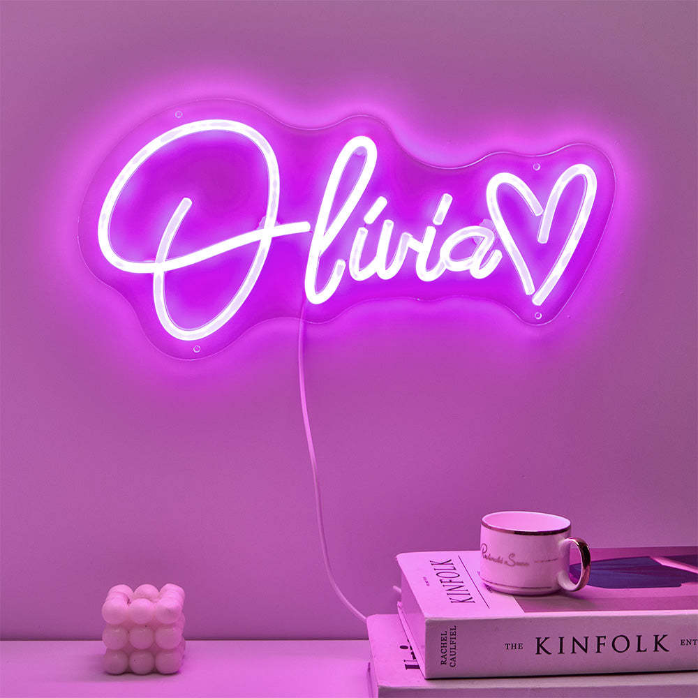 Benutzerdefinierte Neonlampe, Personalisierter Name, Neonschild, Verstellbare Lampe, Kreatives Dekor Für Schlafzimmer - ihrenamenskettede