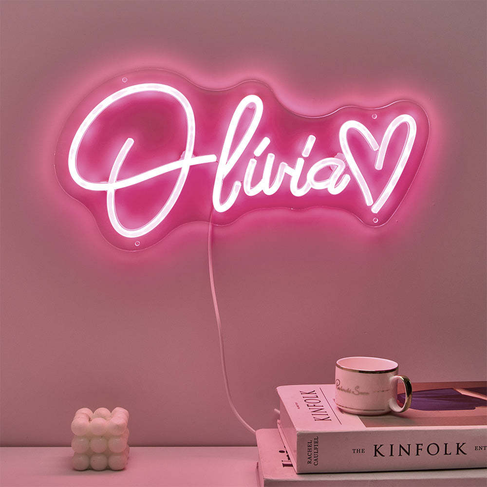 Benutzerdefinierte Neonlampe, Personalisierter Name, Neonschild, Verstellbare Lampe, Kreatives Dekor Für Schlafzimmer - ihrenamenskettede