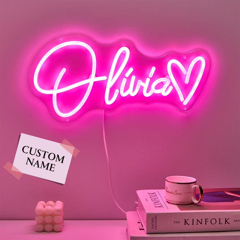 Benutzerdefinierte Neonlampe, Personalisierter Name, Neonschild, Verstellbare Lampe, Kreatives Dekor Für Schlafzimmer - ihrenamenskettede