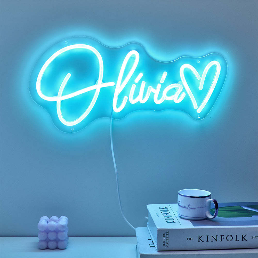 Benutzerdefinierte Neonlampe, Personalisierter Name, Neonschild, Verstellbare Lampe, Kreatives Dekor Für Schlafzimmer - ihrenamenskettede