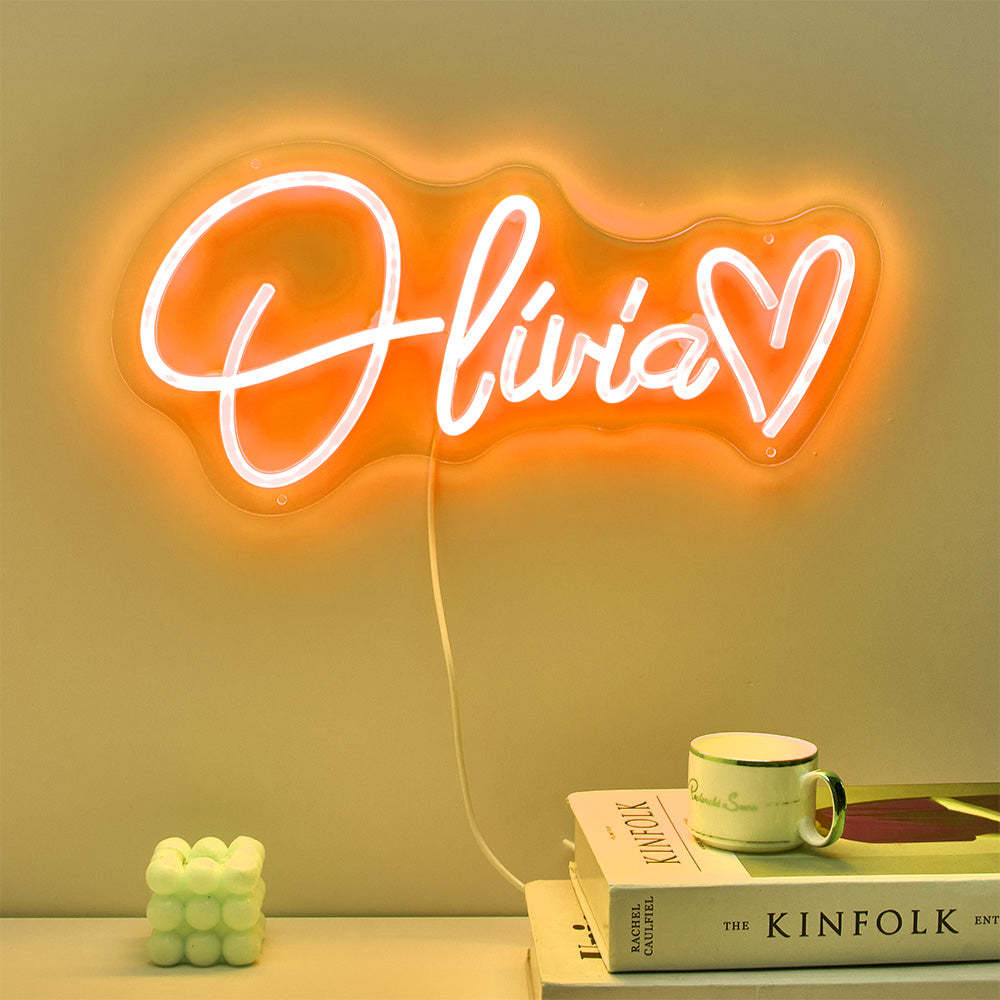 Benutzerdefinierte Neonlampe, Personalisierter Name, Neonschild, Verstellbare Lampe, Kreatives Dekor Für Schlafzimmer - ihrenamenskettede