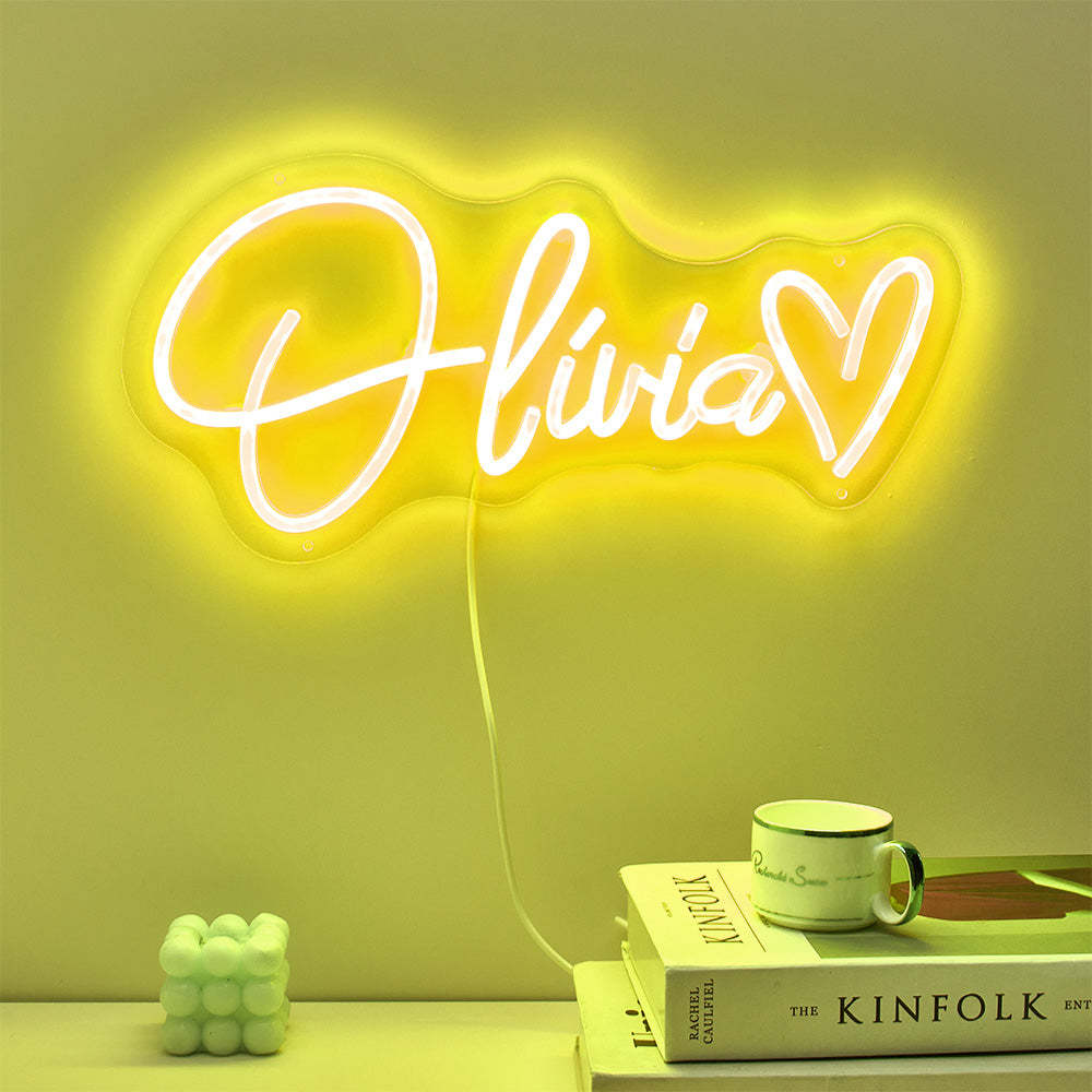 Benutzerdefinierte Neonlampe, Personalisierter Name, Neonschild, Verstellbare Lampe, Kreatives Dekor Für Schlafzimmer - ihrenamenskettede