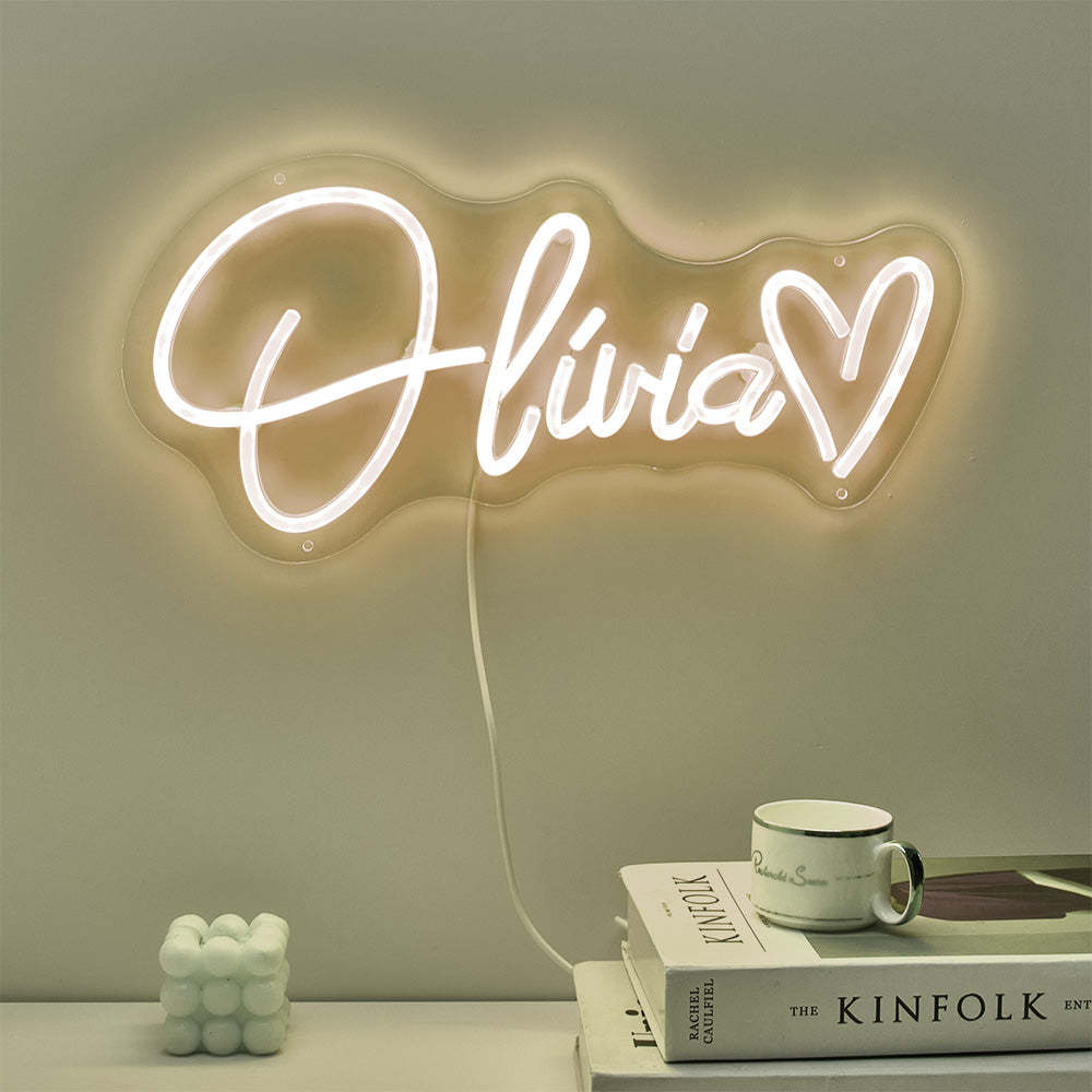 Benutzerdefinierte Neonlampe, Personalisierter Name, Neonschild, Verstellbare Lampe, Kreatives Dekor Für Schlafzimmer - ihrenamenskettede