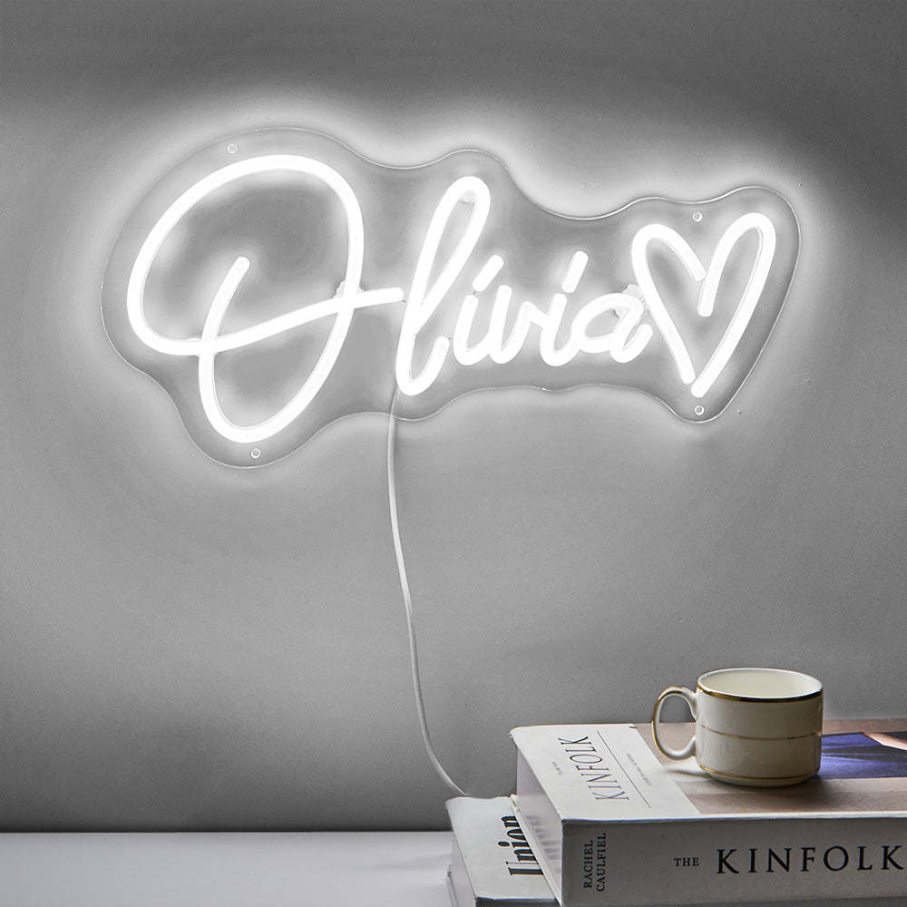 Benutzerdefinierte Neonlampe, Personalisierter Name, Neonschild, Verstellbare Lampe, Kreatives Dekor Für Schlafzimmer - ihrenamenskettede
