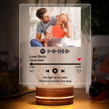 Benutzerdefiniertes Spotify Art Nachtlicht Mit Scannbarem Musik-nachtlicht Valentinstagsgeschenk - ihrenamenskettede