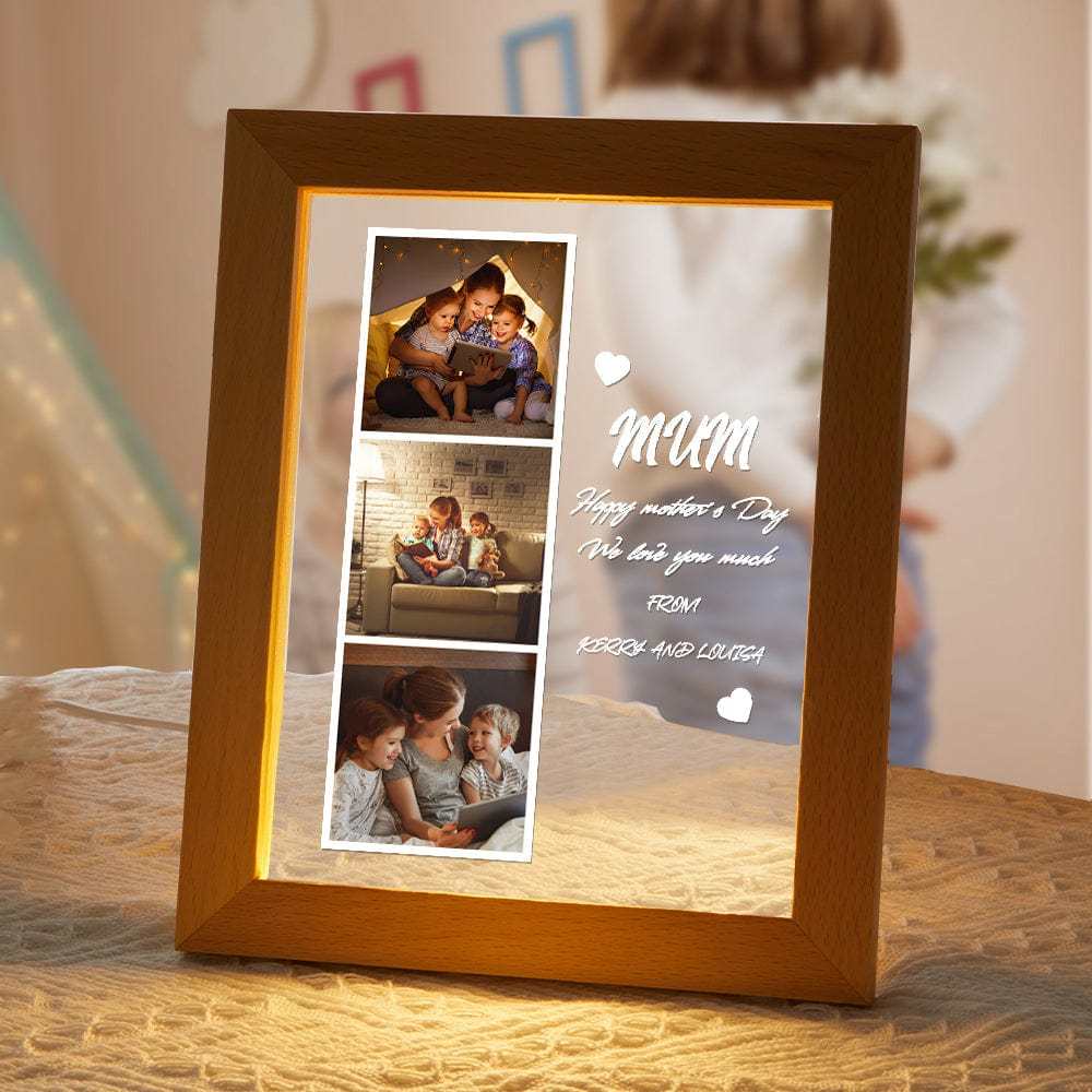 Benutzerdefiniertes Foto Und Name Nachtlicht Acryl Muttertagsgeschenk Für Mama - ihrenamenskettede