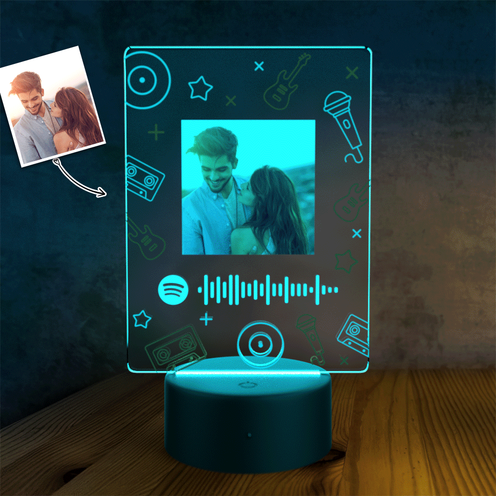Customized Spotify LED light lamp Custom Night Light Couples Gift 