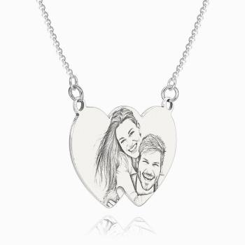 Foto Graviert Tag Halskette Mit Gravur Silber