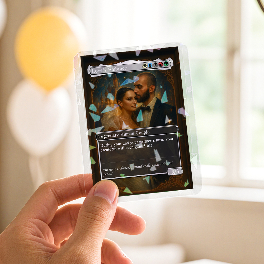 Personalisierte Anime-zauberkarte Für Paare Mit Foto – Das Perfekte Geschenk Zum Jahrestag. - namenecklacede