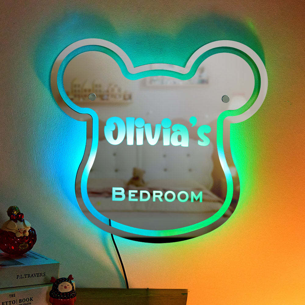 Personalisiertes Olivia's Bedroom Spiegellicht Kinderzimmer Geschenk - ihrenamenskettede