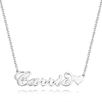 Namenshalskette Mit Herzchen Einzigartiges Geschenk Silber