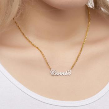 Soufeel "Carrie" Style Name Halskette 14K Gold Plattiert Kette Silber