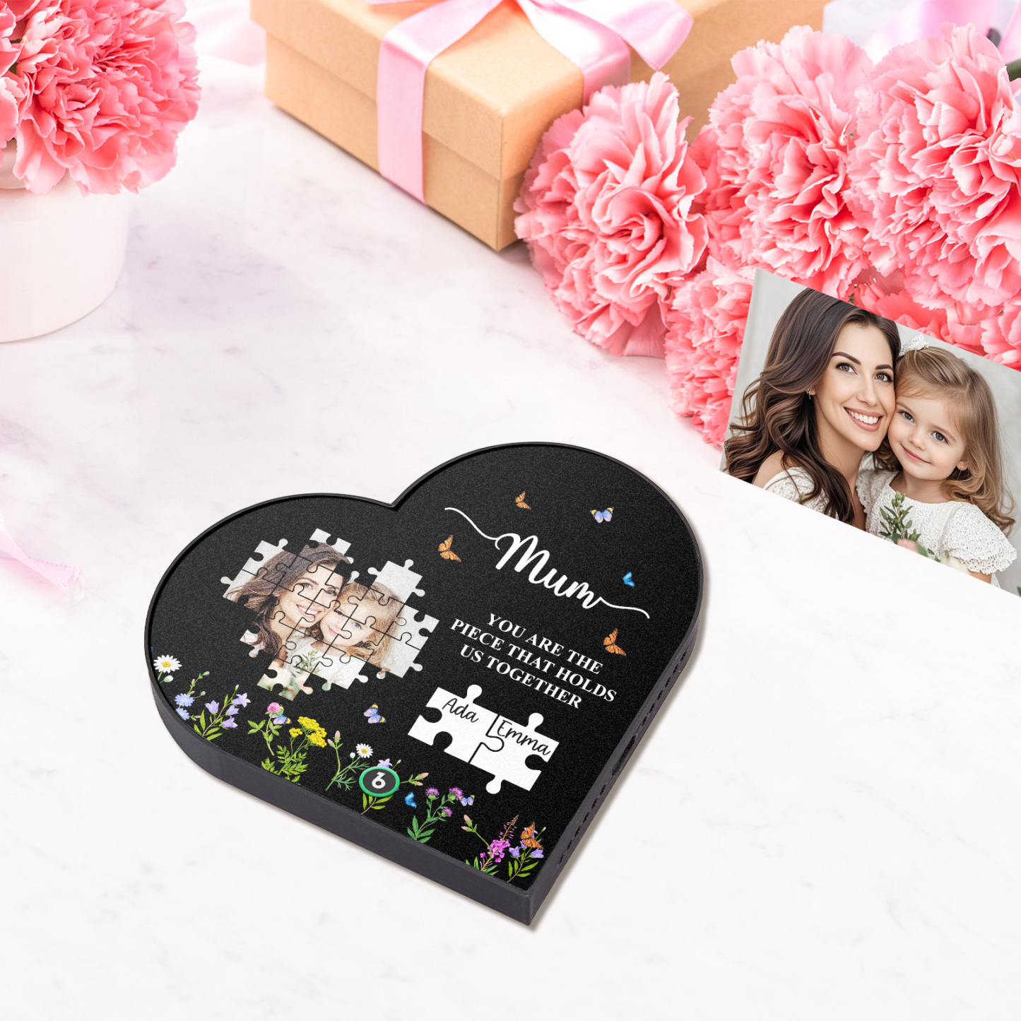 Personalisierter Musik-kühlschrankmagnet „du Bist Das Stück, Das Uns Zusammenhält", Muttertagsgeschenke, Geschenk Für Mama - namenecklacede