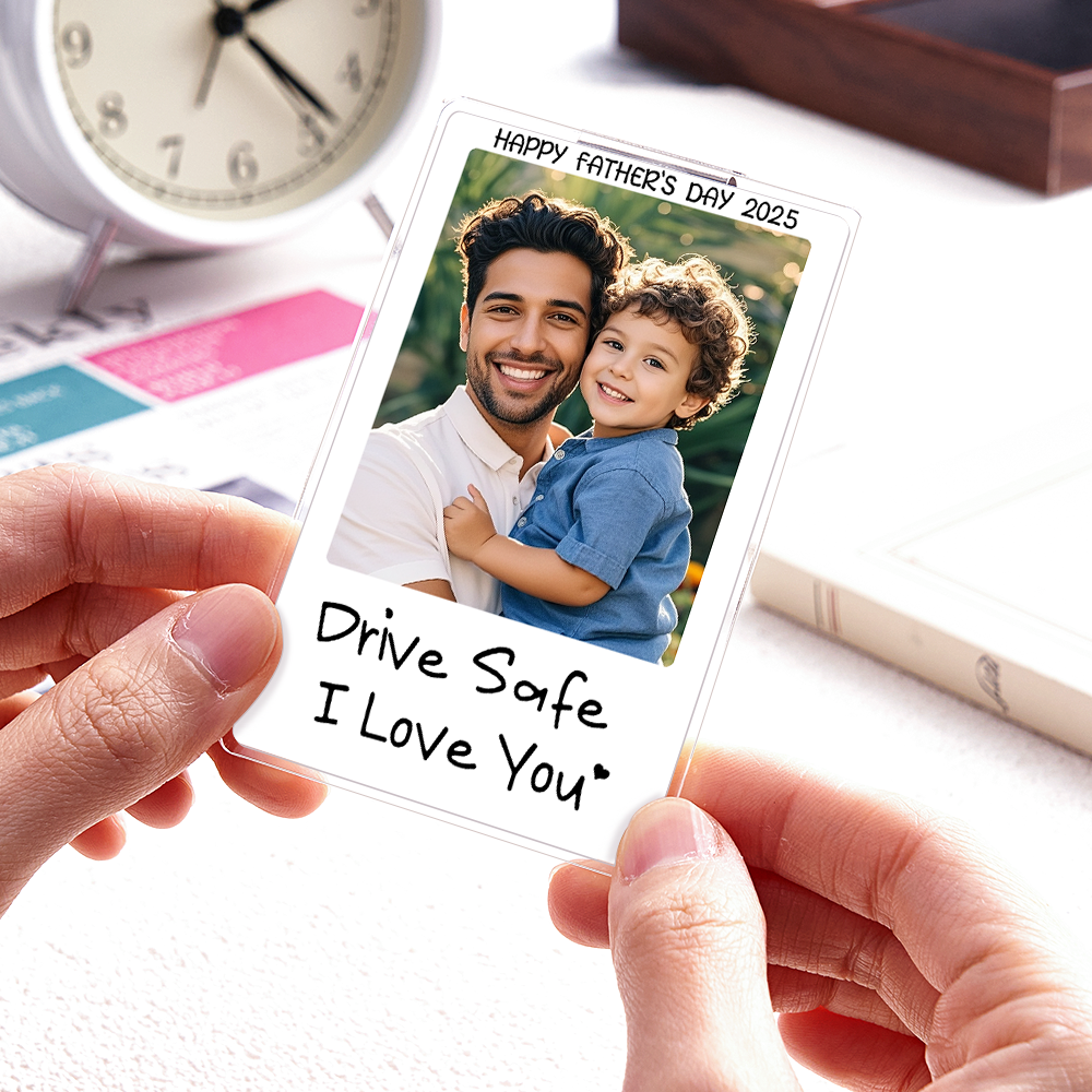 Sonnenblendenclip Mit Foto – Individueller Sonnenblendenclip „fahr Vorsichtig, Ich Liebe Dich" – Geschenkidee Fürs Auto - namenecklacede