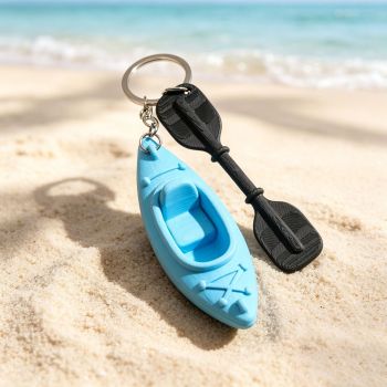 3D-gedruckter Kajak-Paddel-Schlüsselanhänger, Mini-Kajakboot-Schlüsselanhänger, Geschenk Für Kajakfahrer - namenecklacede