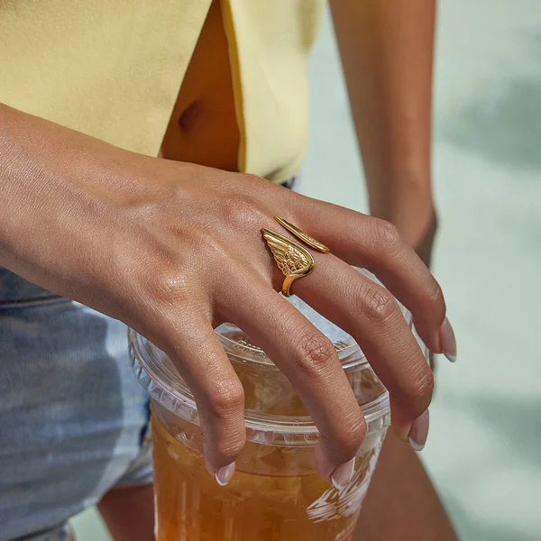 Guardian Wings Ring Adjustable Angel Wings Protection Jewelry Elegant Angel Wing Ring Gift for Empowerment and Love