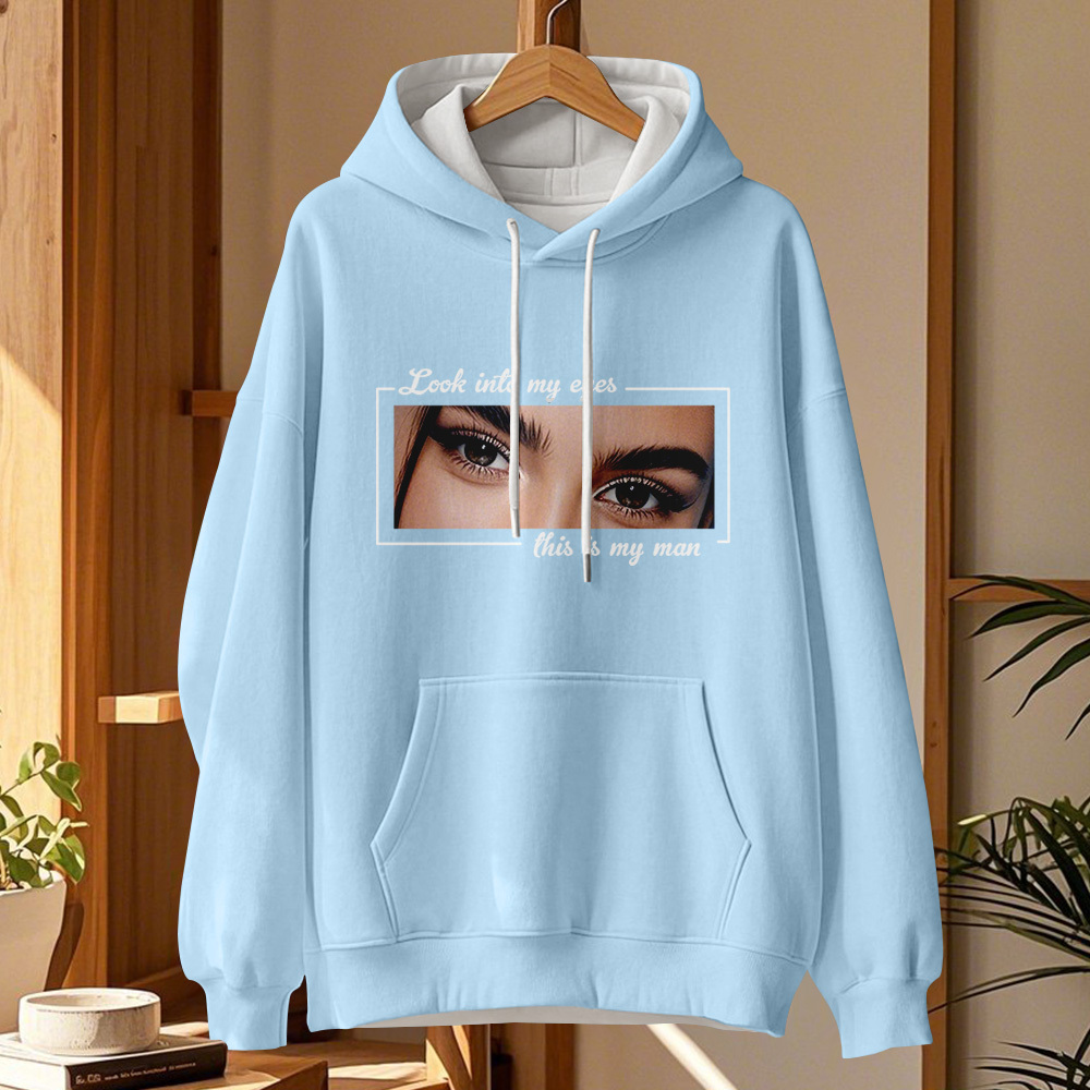 Einzigartiger Hoodie Mit Augenmotiv – Personalisiertes T-shirt Mit Augenmotiv Für Ihre Liebsten – Einzigartige Augenskizze Nach Foto – Geschenk Für Ihre Liebsten - namenecklacede