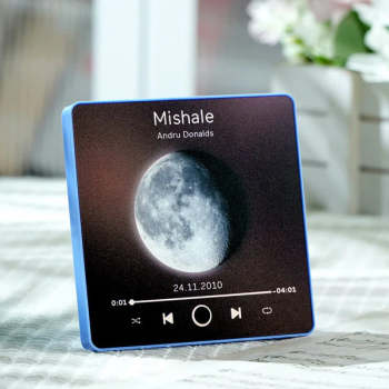 Musik-kühlschrankmagnet, Personalisierter Mondphasen-musik-kühlschrankmagnet, Individueller Mehrfarbiger Wand-fotoaufkleber, Musik-kühlschrankmagnet, Kann Lieder Abspielen - ihrenamenskettede
