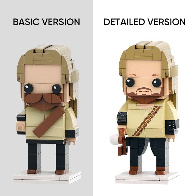 Individuell Gestaltbare Brick-figuren, Ganzkörperfigur, 1 Person – Das Perfekte Vatertagsgeschenk - namenecklacede