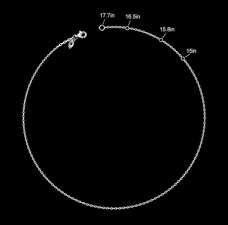 Fancy Monogram Necklace Silver