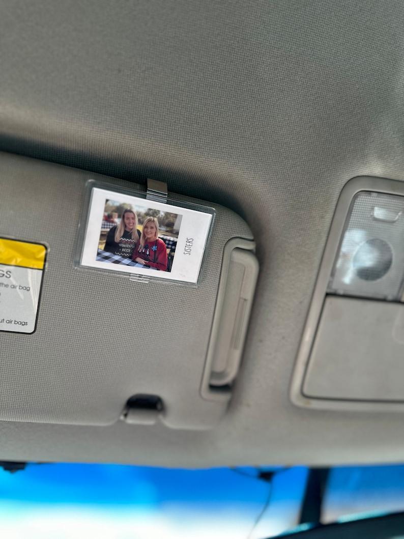 Foto-auto-sonnenblendenclip, Personalisierter Sonnenblendenclip, Individuelle Foto-autodekoration, Polaroid-foto Fürs Auto, Geschenk Für Paare, Fotohalter Fürs Portemonnaie - namenecklacede