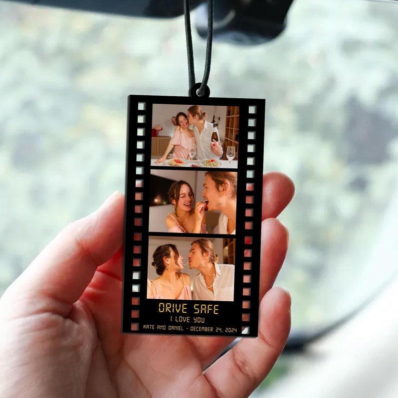 Personalisierter Auto-anhänger Mit Foto, Weihnachtsgeschenk Für Den Freund, Geschenk Für Sicheres Fahren, Geschenk Für Das Erste Auto, Valentinstagsgeschenk Für Den Freund, Geschenk Für Ihn - namenecklacede