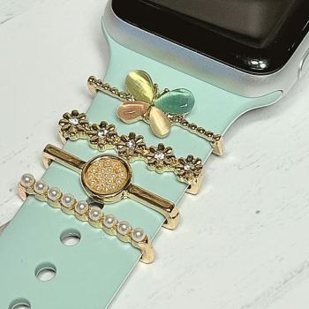 Stapelbare Uhrenarmband-charms Schmetterlings-uhrenstäbe Apple Watch Band Zubehör Geschenk Uhrenschmuck - namenecklacede