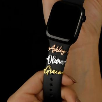 Uhrenarmband-anhänger Aus Sterlingsilber – Personalisierter Uhrenschmuck – Uhrenarmband-anhänger – Benutzerdefinierter Namensanhänger Für Uhrenarmbänder - namenecklacede